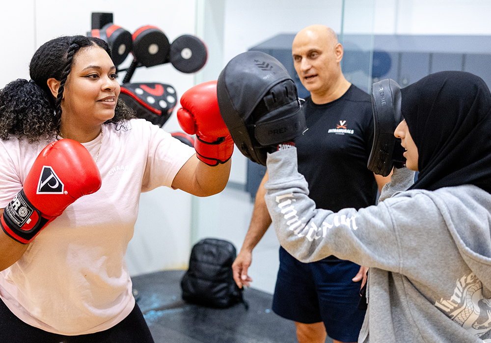 Photo of boxing instruction