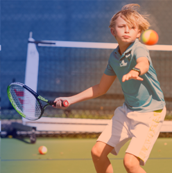 playing tennis