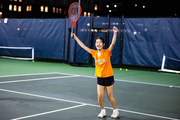 youth tennis celebration